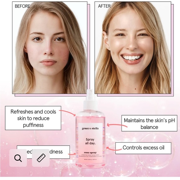 Grace & Stella Rose Hydrating Facial Spray - NEW - Picture 3 of 6